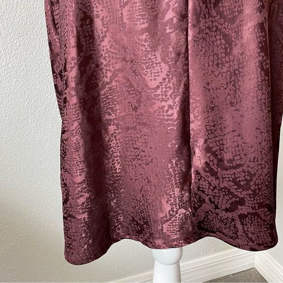 Cuidado con el Perro Spaghetti Straps Dress Burgundy Sexy Bodycon M - Picture 8 of 10